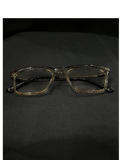OPTICA IRIS oversized translucent rectangle eyeglasses with chunky frames and anti blue ray lens option.