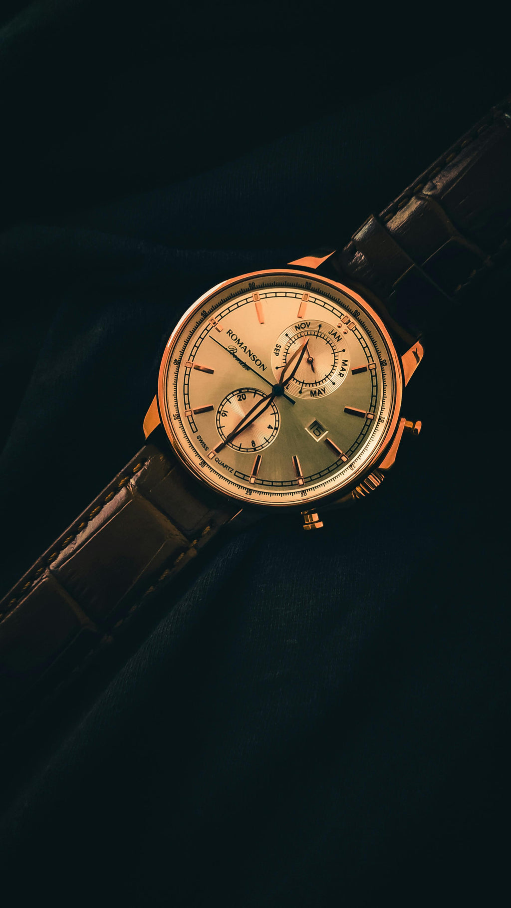 CK Leather Belt Round Watch